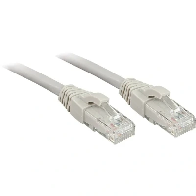 Immagine di LINDY 45407 RJ45 cavo di rete, patch CAT 6 U/UTP 10.00 m Grigio con protezione 1 pz.