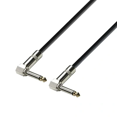 Immagine di Adam Hall Cables 3 STAR IRR 0015 Cavo strumenti jack angolare mono da 6,3 mm a 0,15 m