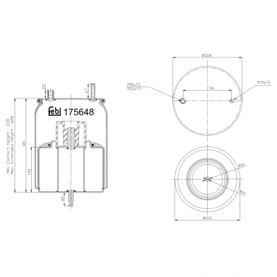 Immagine di FEBI BILSTEIN 175648 Soffietto, Sospensione pneumatica