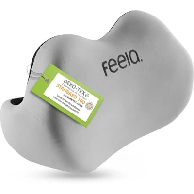 Immagine di feela.® cuscino schiena ergonomico per sedia da ufficio lombare come casa, o supporto la in casa (Argento)