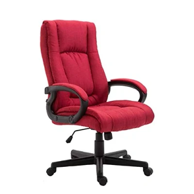 Immagine di CLP Sedia Ufficio Regolabile Sparta XL In Stoffa I Poltrona Direttore Ergonomica Con Meccanismo Di Oscillazione, Colore:rosso