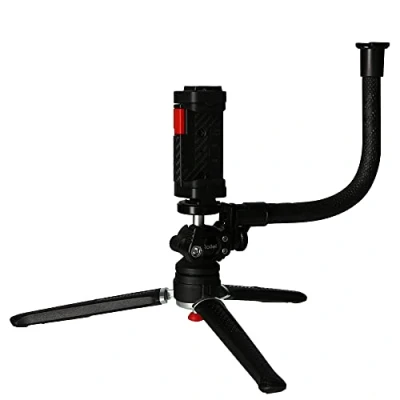 Immagine di Rollei Comfort Vlogging Mini Treppiedi con Supporto per Smartphone, Testa a Sfera e Braccio Accessori, Ottimo riprese Video il Cellulare (22822)