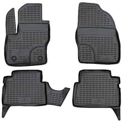 Immagine di WALSER XTR 75175 Set tappetino Gomma anteriore e posteriore nero Su misura