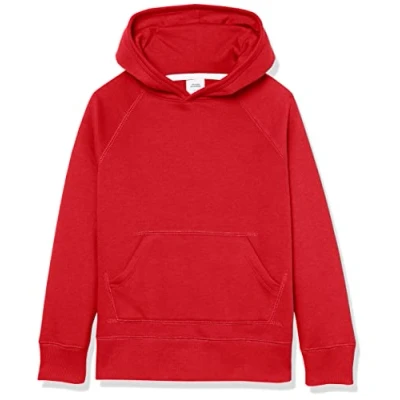 Immagine di Amazon Essentials Felpa con Cappuccio Modello Pullover Bambine e Ragazze, Rosso, 6 7 Anni