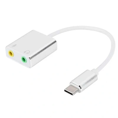 Immagine di Adattatore Audio USB C Scheda Stereo Esterna con Jack per Cuffie da 3,5 Mm e Microfono Windows, Mac, Linux, PC, Laptop, Desktop, PS5, 3 Pro