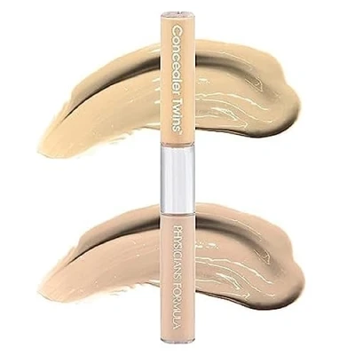 Immagine di Physicians Formula Twins 2 in 1 Liquid Concealer, Color Corrective and Light Flesh Tone Concealer Transfer Resistant Water Resistant, Yellow/Light Shade