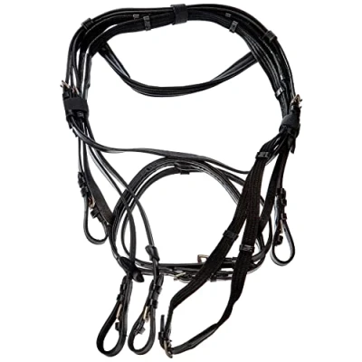 Immagine di Kerbl 32171 Briglia per purosangue Standard in Pelle Nera