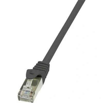 Immagine di LogiLink CP2033S RJ45 cavo di rete, patch CAT 6 F/UTP 1.00 m Nero con protezione 1 pz.