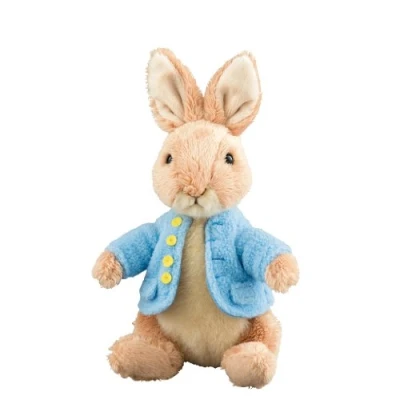 Immagine di Beatrix Potter A26427 Pupazzo Peter Rabbit Piccolo con Giubbotto, Poliestere, Lavabile a Manno, per 1 Anno, 16 cm, Blu