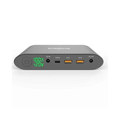 Immagine di Krisdonia 25000mah Power Bank Batteria Esterna Caricabatterie con Type C Port + DC Quick Charge 3.0 Dual USB per Notebook, Macbook, Smartphone e Tablet