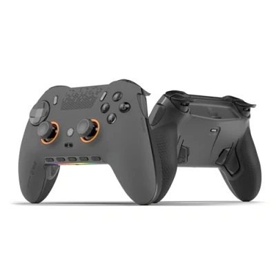 Immagine di SCUF ENVISION PRO Controller di Gioco Solo per PC Senza Fili Cinque Tasti G Rimovibili Paddle Posteriori Trigger Istantanei Compatibile con iCUE Grigio Acciaio