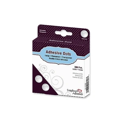 Immagine di Scrapbook Adhesives by 3L Adhesive Dots Permanent Large, Clear, 200 unità