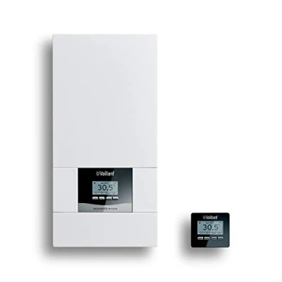 Immagine di Vaillant Scaldabagno elettronico VED exclusive 24/8, resistente alla pressione, 24 kW, 400 V, temperatura di uscita precisa, regolazione continua, display grafico, 0010023748