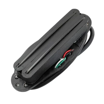 Immagine di Musiclily Hot Rails Rail Pickup Single Coil Sized Humbucker per Chitarra Elettrica Fender Strat Squier, Nero con