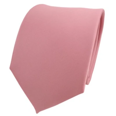 Immagine di TigerTie raso cravatta rosa vecchio uni monocromatico poliestere