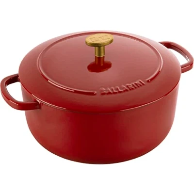 Immagine di BALLARINI Bellamonte Casseruola in ghisa smaltata, rotonda, 22 cm, 3 l, colore: rosso