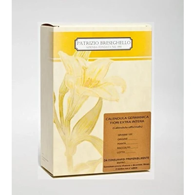 Immagine di Patrizio Breseghello Calendula Fiori Extra Interi 100 g, di Officinalis 100% Naturali, Essiccati per Infusi e Tisane