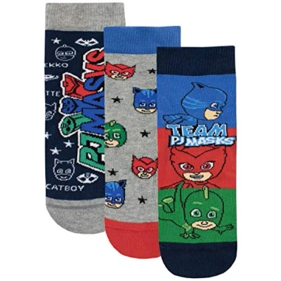 Immagine di PJ Masks Calzini Confezione da 3 per Ragazzi Catboy Owlette Gekko Multicolore 20/23