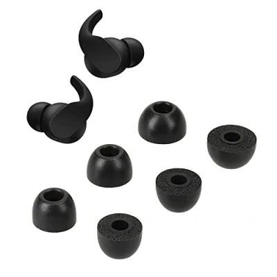 Immagine di kwmobile Gommini Auricolari Memory Foam Set da 6 Compatibile con Beats Fit Pro Cuffie In Ear Schiuma 3 Size nero