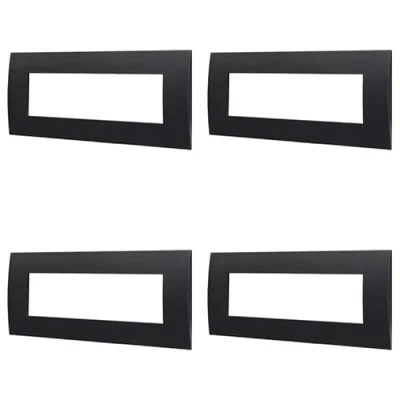 Immagine di 4 Pezzi Placca Compatibile Con Vimar Arke, Placche In Plastica (7 Posti/Moduli,Nero)