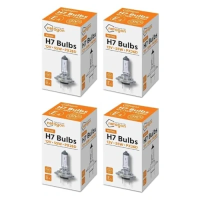 Immagine di 4 lampadine alogene di ricambio PX26d, H7, 12 V, 55 W