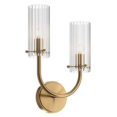 Immagine di MAYTONI DECORATIVE LIGHTING NeoClassico Lampada da Parete, 2 luci, color Ottone, Metallo, Vetro, per X G9 (40W) non incl.