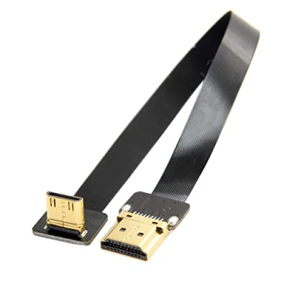 Immagine di Chenyang Cyfpv 90 gradi fino ad angolo FPV mini HDMI maschio a FPC cavo piatto 20 cm per HDTV Multicopter fotografia aerea