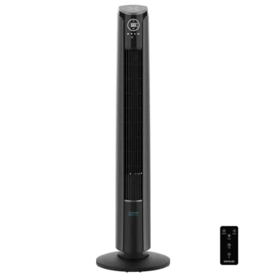 Immagine di Cecotec Ventilatore a Torre EnergySilence 9250 Skyline Smart Tilt, da 106 cm, 45 W, schermo LED touch, telecomando, 3 velocità, 4 modalità, timer, inclinazione regolabile, Altezza 42, Nero