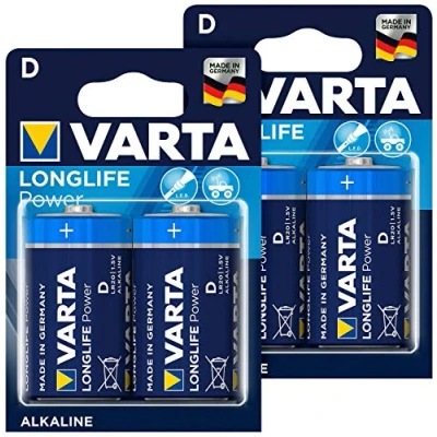 Immagine di Varta Longlife Power Batteria alcalina Mono/D/LR20, 1,5 V, confezione da 4