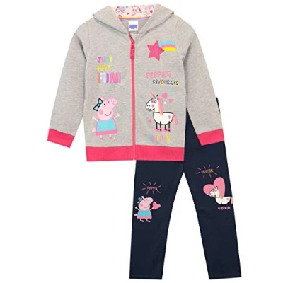 Immagine di Peppa Pig Felpe con cappuccio e leggings per ragazze Unicorno Multicolore 12 18 Mesi