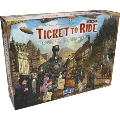 Immagine di Asmodee Ticket to Ride Legacy: Leggende del Vecchio West Gioco da Tavolo di Avventure Ferroviarie per Famiglie e Esperti 2 5 Giocatori, 10+ Anni, Edizione in Italiano