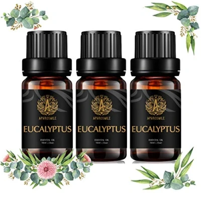 Immagine di Aromaterapia oli essenziali di Eucalipto Set, 100% Pure Profumo 3 * 10ml terapeutico Grade Fragrance Set per diffusore, massaggi