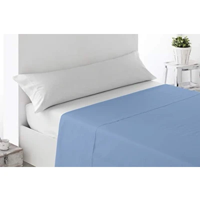 Immagine di Miracle Home. Lenzuolo sopra morbido e confortevole, 100% microfibra spazzolata, senza rughe anti peeling. 210 x 270. Letto da 135. Celeste