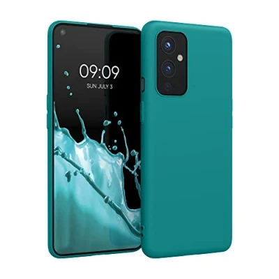 Immagine di kwmobile Custodia Compatibile con OnePlus 9 (EU/NA Version) Cover Back Case per Smartphone in Silicone TPU Protezione Gommata petrolio matt