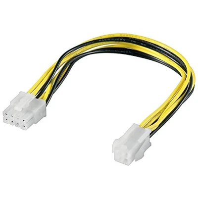 Immagine di Goobay 51358 Cavo Elettrico/Adattatore PC ATX12 P4, da 4 Pin a 8 Pin, 0.2 m Lunghezza del