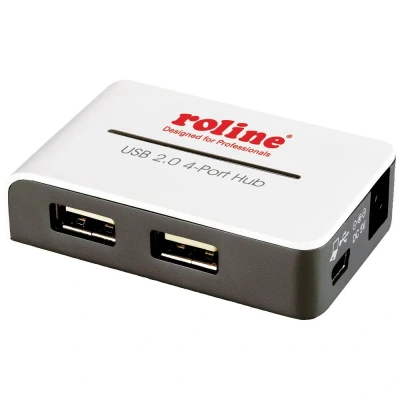 Immagine di Roline 4 Porte Hub combinato USB Bianco