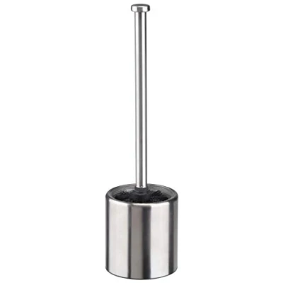 Immagine di Bambelaa! Scopino per WC in acciaio inox e vetro, colori: argento/nero