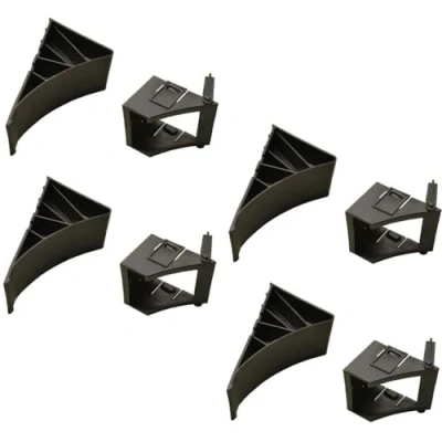 Immagine di Set di 4 cunei per rimorchio, con supporto, colore nero, carico assale fino a 1600 kg
