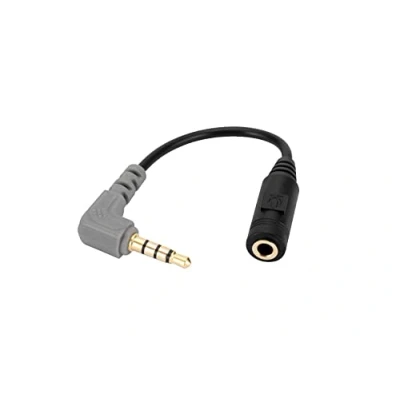 Immagine di Cavo per microfono SC4 di ricambio Rode, adattatore da TRS a TRRS 3,5 mm Collega smartphone, tablet con Rode VideoMic Go, VideoMicro e BOYA Mic Lavalier
