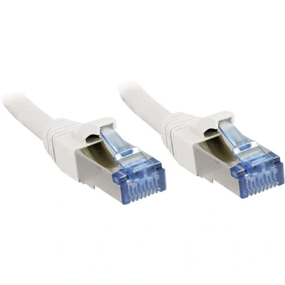 Immagine di LINDY 47191 RJ45 cavo di rete, patch CAT 6A S/FTP 0.50 m Bianco con protezione 1 pz.