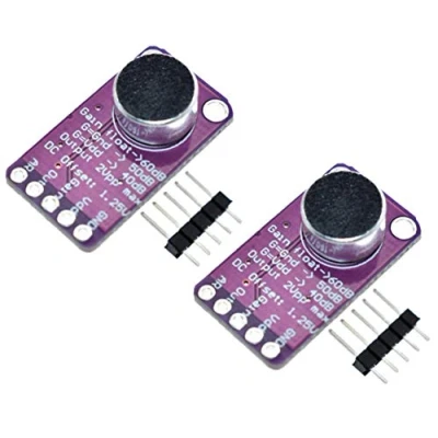 Immagine di TECNOIOT 2pcs MAX9814 Microphone Amplifier Board Module Auto Gain Control AGC Electret