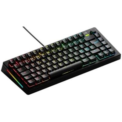 Immagine di Glorious gaming GMMK 3 tastiera meccanica personalizzabile, TKL 75%, guarnizioni modulari, Doubleshot PBT, piastra switch alluminio, hot swap e 5 pin, QWERTY nordico Nero