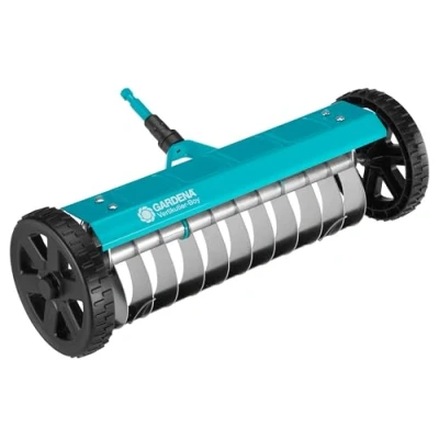 Immagine di Gardena Miniaeratore su Ruote combisystem: Scarificatore Manuale per eliminare Muschio, Erbacce ed Erba infeltrita, con robuste (3395 20)