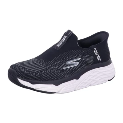 Immagine di Skechers Max Cushioning Elite Slip Ins Avantageous Black/White, Taglia 41, Tessuto Sintetico Bianco e Nero, 42.5 EU