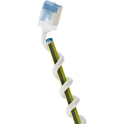 Immagine di goobay 74339 Cavo patch CAT 6A slim/ultra flessibile RJ45 U/FTP CU/Cavo Ethernet sottile con connettori corti/LSZH da 10 Gbps antipiega/bianco 7,5 m