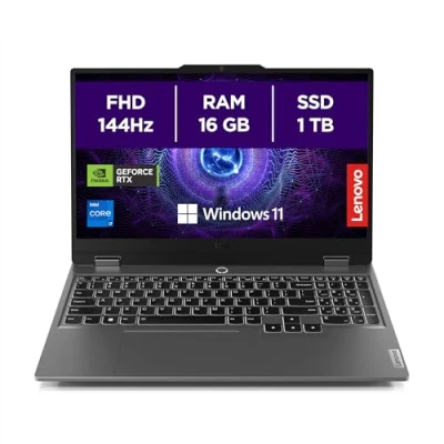 Immagine di Lenovo LOQ Notebook Gaming 15.6&quot; FHD (1920x1080) 144Hz, Intel Core i7 13650HX, RAM 16GB, 1TB SSD, NVIDIA GeForce RTX 4060 8GB GDDR6, Windows 11, Tastiera Retroilluminata Luna Grey
