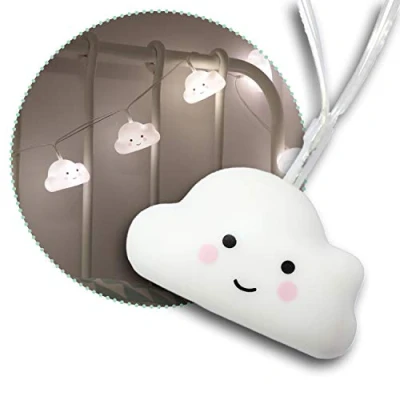 Immagine di Reer Lumilu String Light Cloud, graziosa catena luminosa con nuvole per la cameretta dei bambini, regalo di compleanno ragazzi e ragazze