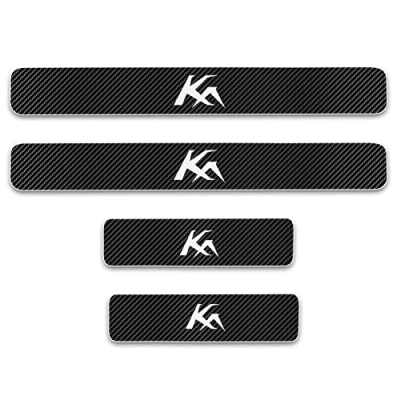 Immagine di Stylecart 4 Pezzi Adesivi per Battitacco FO rd Fiesta Kuga Edge Fusion ST ECOSPORT, Adesivo in Fibra di Carbonio Protezioni Davanzali Porte Auto, KA