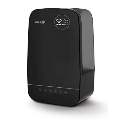 Immagine di Clean Air Optima CA 606 Humidifier with Ioniser and Aromatherapy Humidification Capacity Max. 480 ml/h Water Tank 5.5 Litres Suitable for Rooms up to 65 m²/160 m3 (Black)