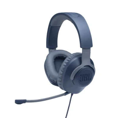 Immagine di JBL Quantum 100 Cuffie Gaming Over Ear con Filo, Headset da gioco Microfono Boom Direzionale Rimovibile, compatibilità su Ogni Piattaforma, Colore Blu